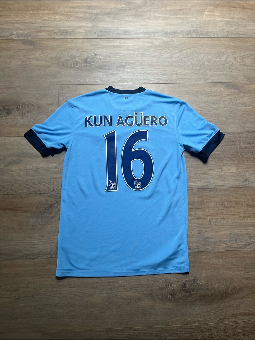 Manchester City 14/15 Home Kun Aguero Soccer Football Jersey